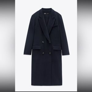 Zara wool blend oversize coat long